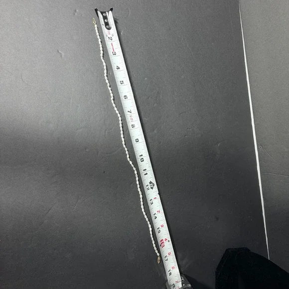 Elegant Freshwater Pearl Baroque Necklace Gold Tone Clasp Delicate Strand 17" - Picture 8 of 11